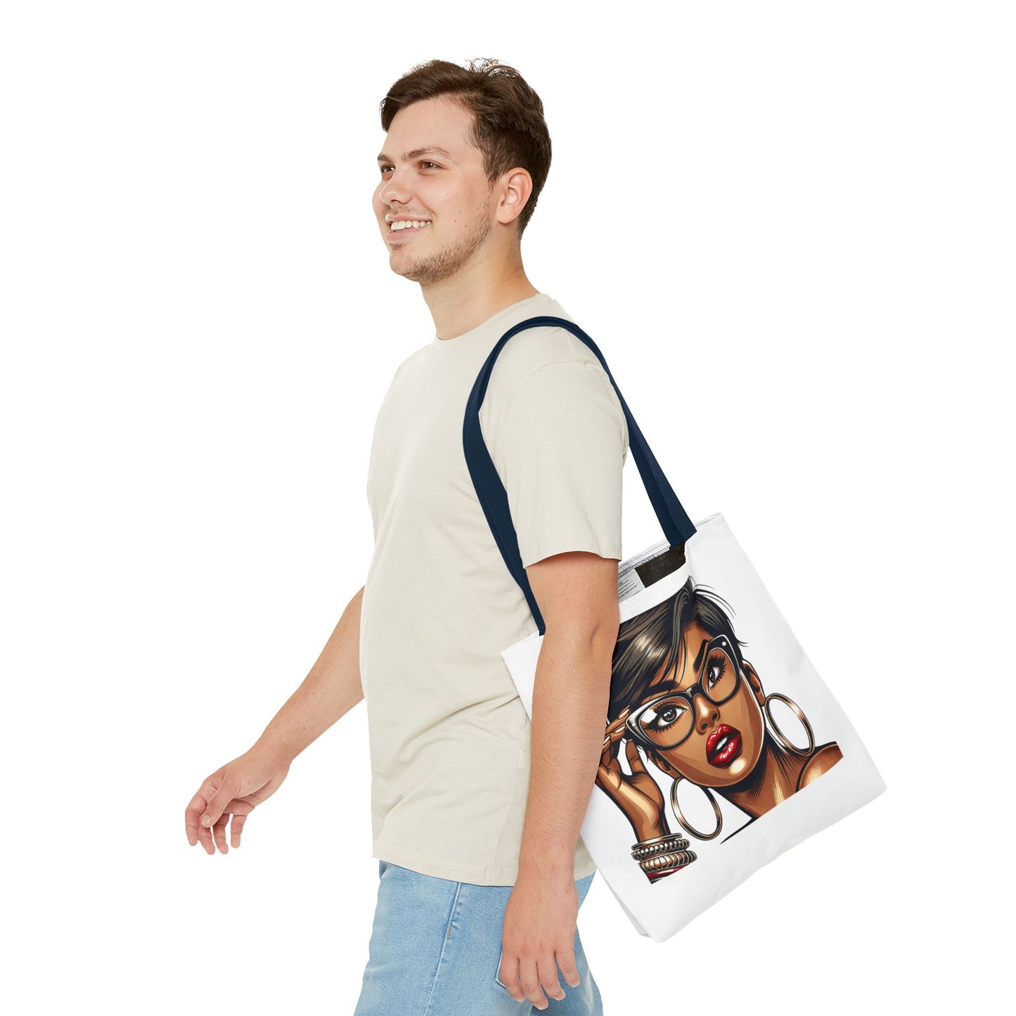 Stylish Black Girl Tote Bag - Fashionable Eco-Friendly Shopping Bag