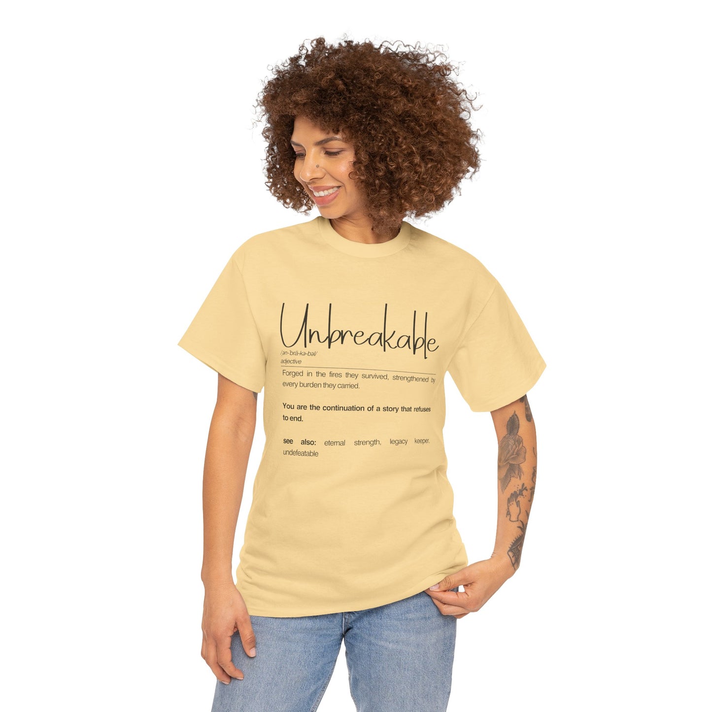 Unbreakable Inspirational Tee, Motivational Gift, Unisex Cotton Shirt, Self-Improvement Apparel, Casual Everyday Wear