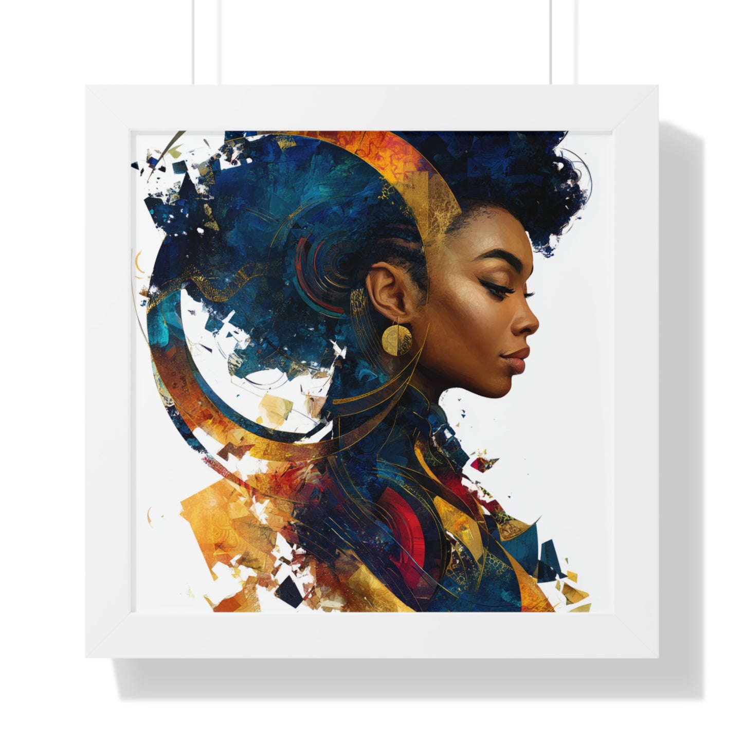 Vibrant Framed Vertical Poster - Afrocentric Art for Home Decor