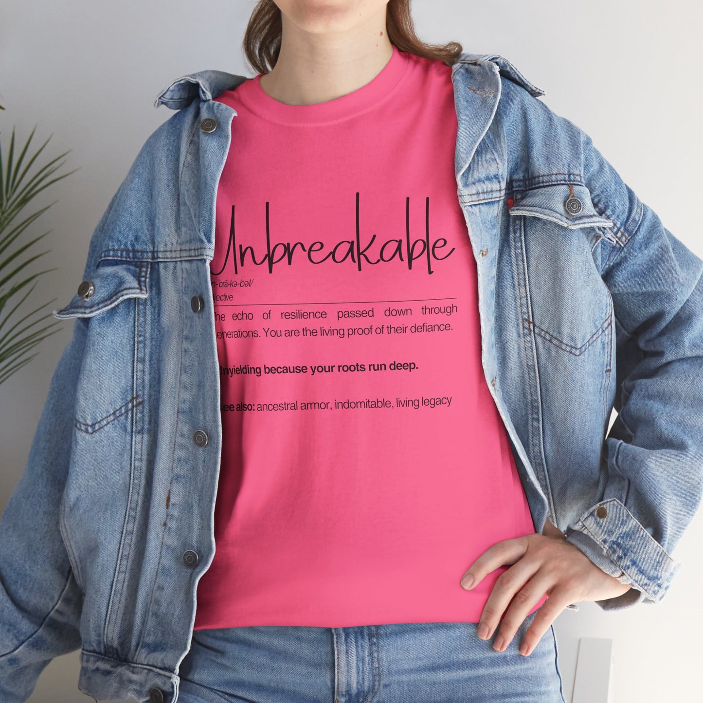 Unbreakable Message T-Shirt, Inspirational Gift, Unisex Cotton Tee, Motivational Apparel, Everyday Wear, Positive Vibes