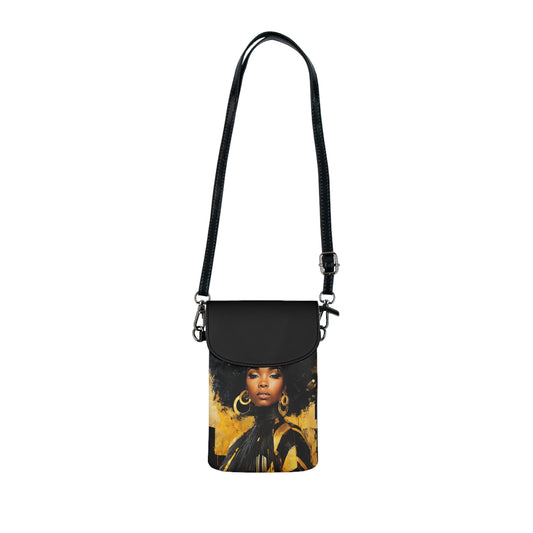 Chic Small Cell Phone Wallet with Vibrant Afrocentric Design - Perfect for Everyday Style and Festivals