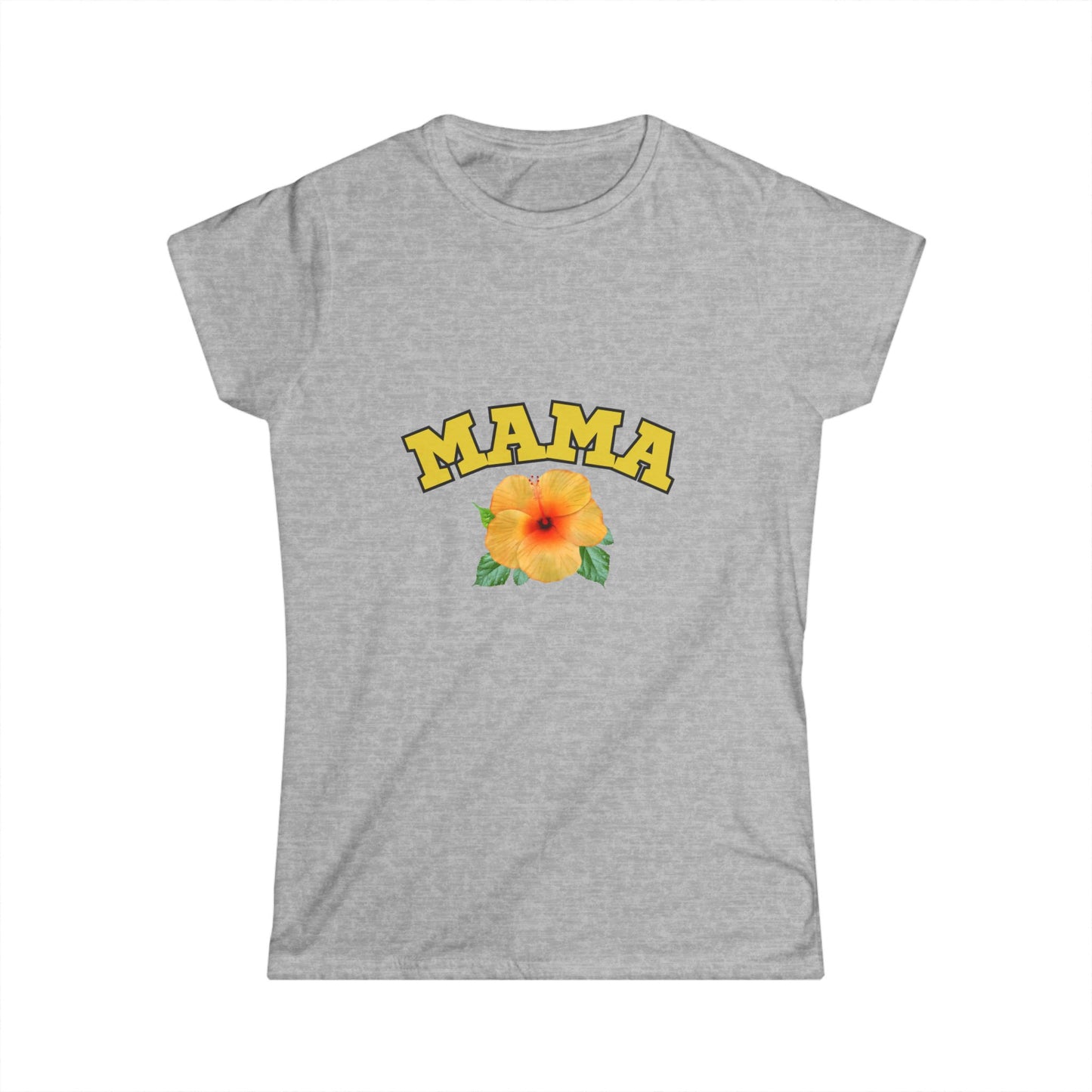 MAMA Floral Women's Softstyle Tee - Perfect for Mother's Day or Every Day
