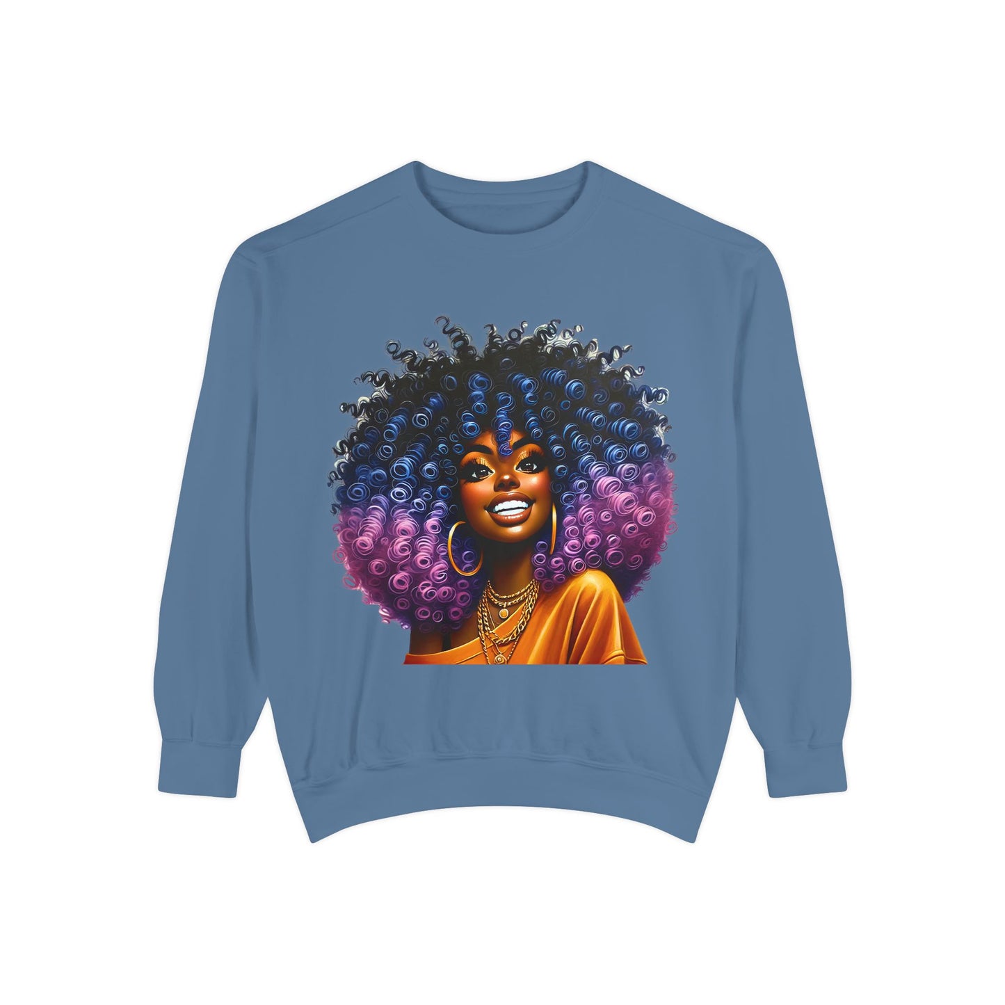 Artistic Afro Sweatshirt - Unisex Garment-Dyed Style