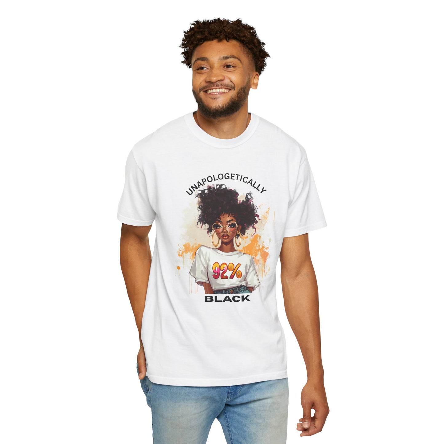 'Unapologetically Black 92%' - Empowering Unisex T-Shirt - Activism Wear, Cultural Pride
