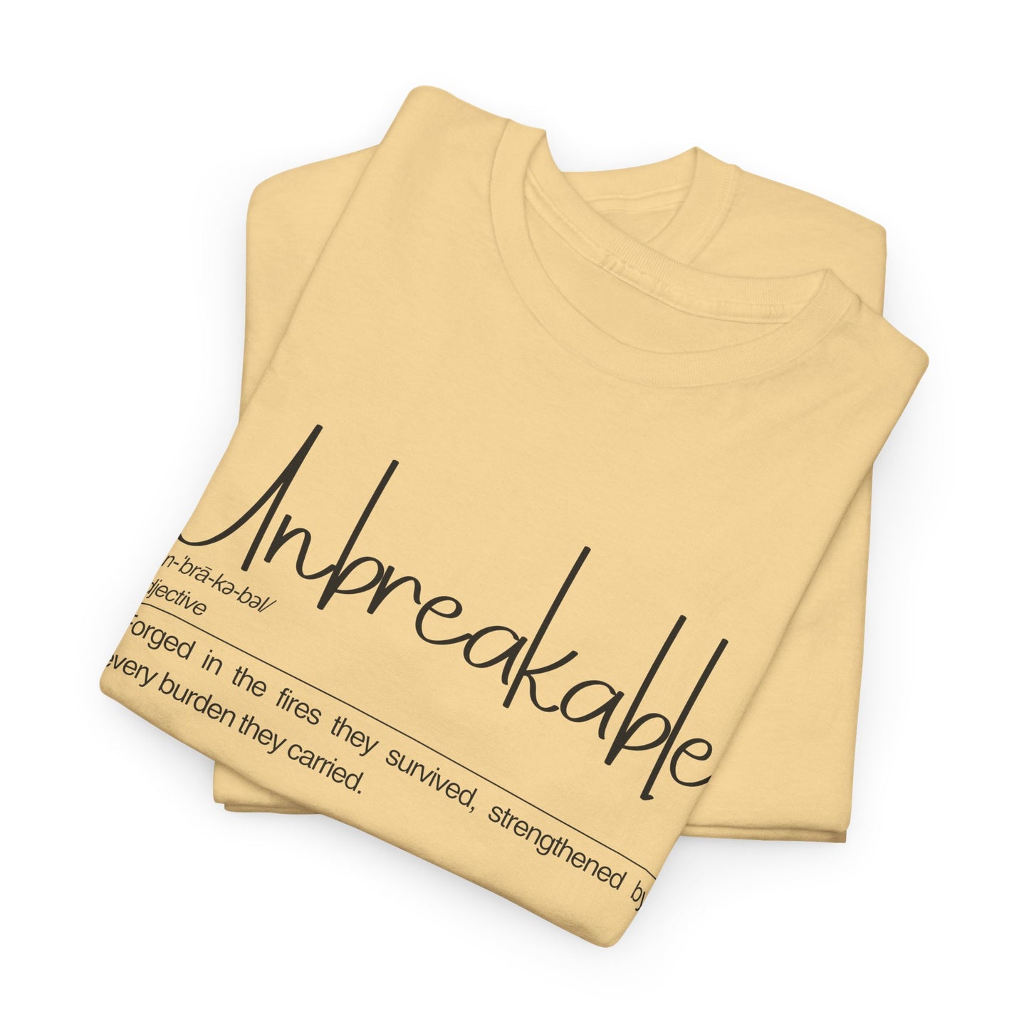 Unbreakable Inspirational Tee, Motivational Gift, Unisex Cotton Shirt, Self-Improvement Apparel, Casual Everyday Wear