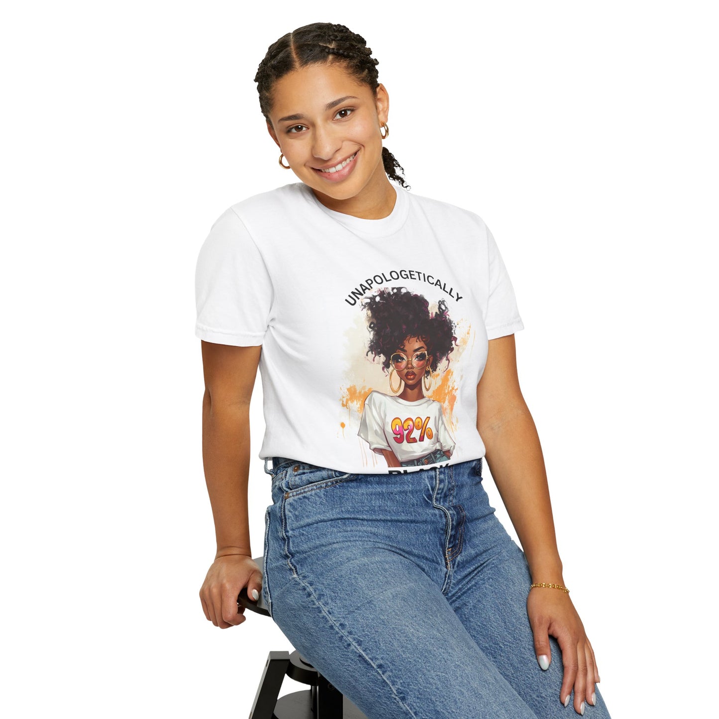 'Unapologetically Black 92%' - Empowering Unisex T-Shirt - Activism Wear, Cultural Pride