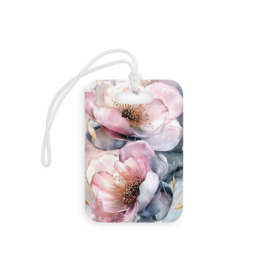 Floral Luggage Tags - Elegant Travel Accessories for Adventurers