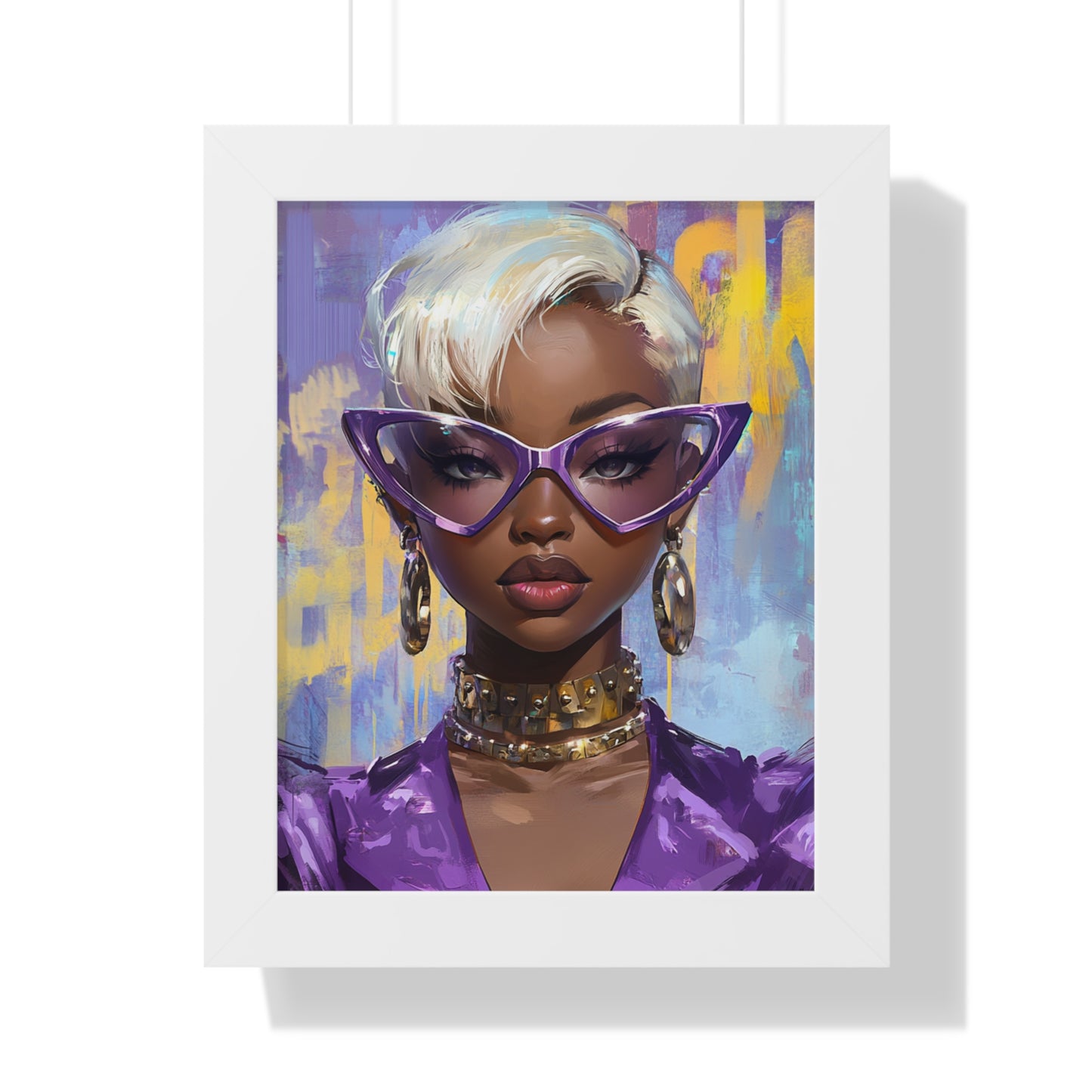 Stylish Framed Vertical Poster - Glamorous Art for Chic Decor