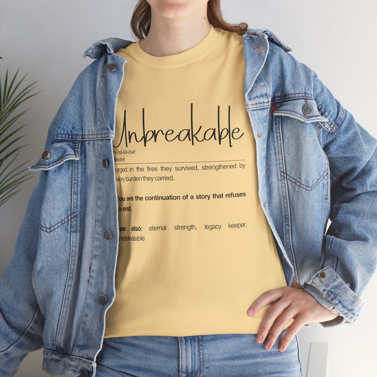 Unbreakable Inspirational Tee, Motivational Gift, Unisex Cotton Shirt, Self-Improvement Apparel, Casual Everyday Wear