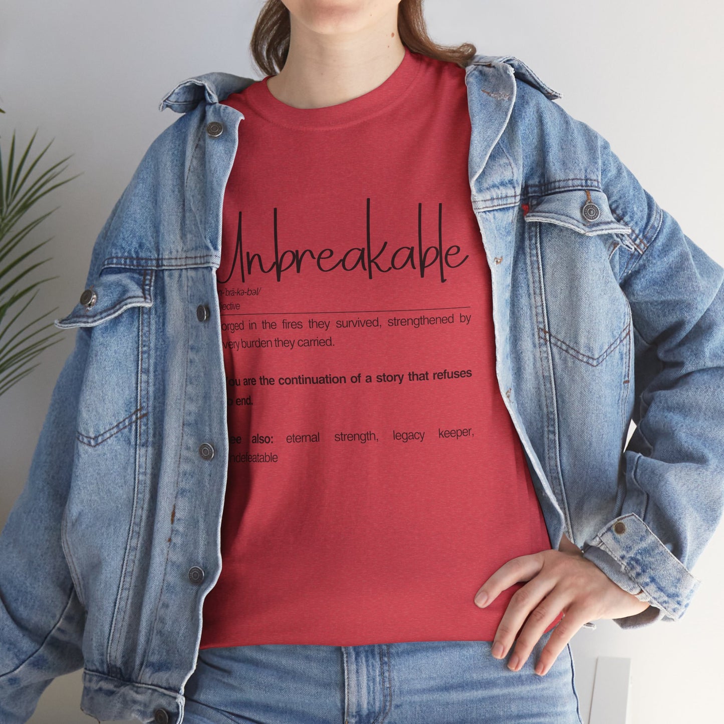 Unbreakable Inspirational Tee, Motivational Gift, Unisex Cotton Shirt, Self-Improvement Apparel, Casual Everyday Wear