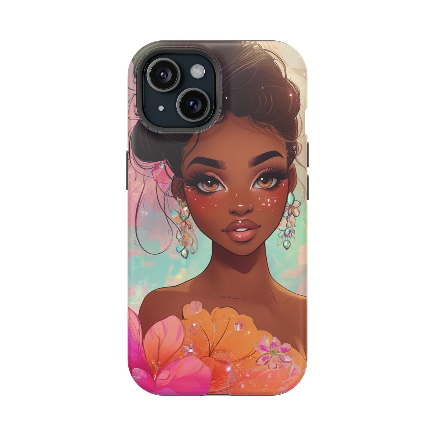 Artistic Magnetic Tough Case - Floral Beauty Design for iPhone