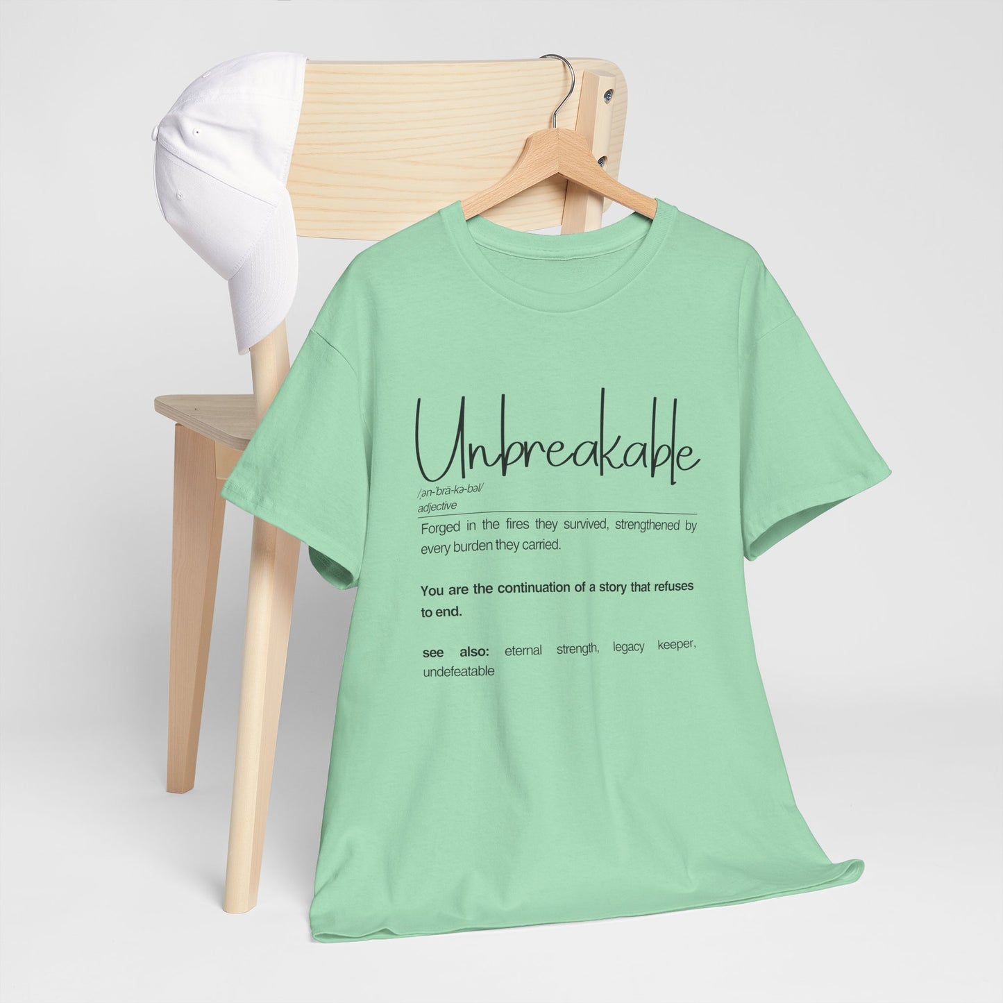Unbreakable Inspirational Tee, Motivational Gift, Unisex Cotton Shirt, Self-Improvement Apparel, Casual Everyday Wear