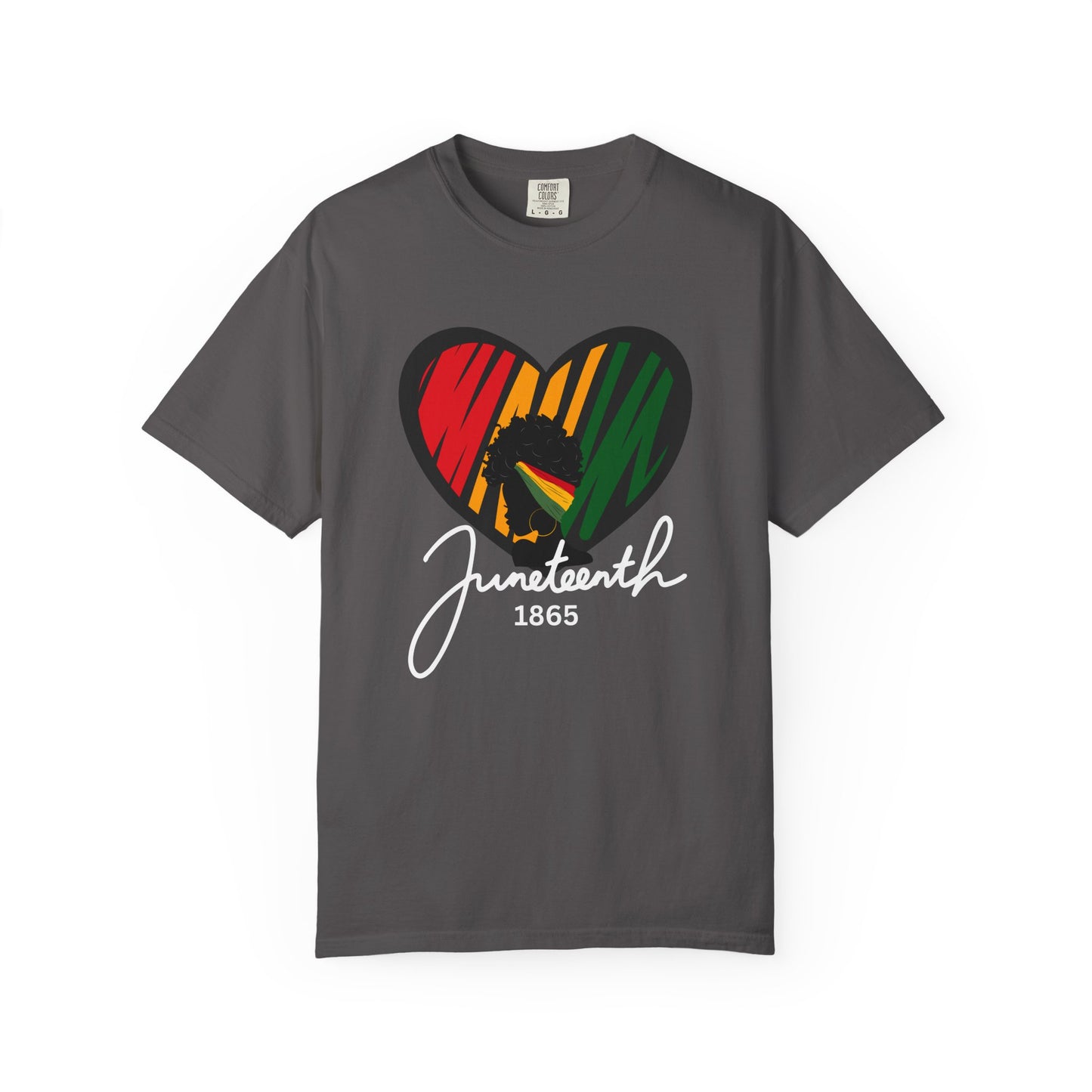 Juneteenth Heart T-shirt, Celebrate Freedom, Unisex Garment-Dyed Tee, Historical Commemorative Shirt, Casual Everyday Wear, Summer Fashion
