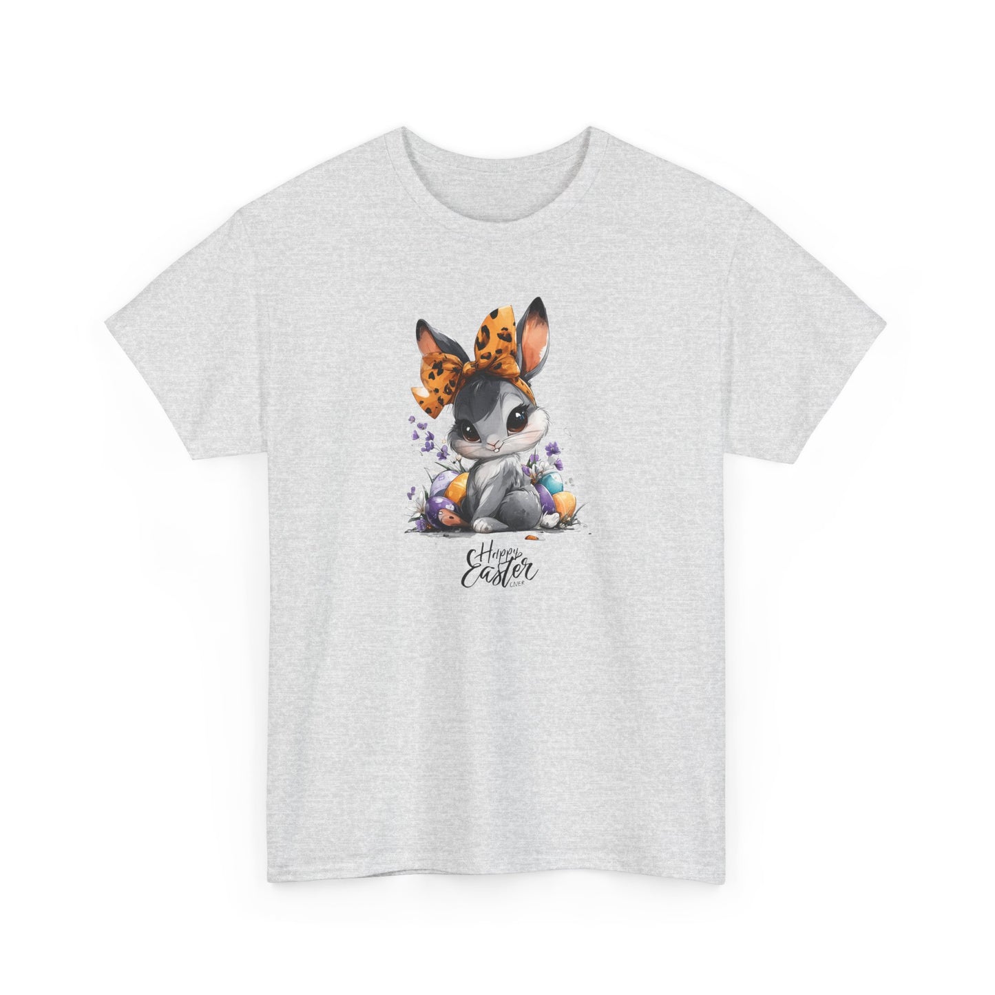 Cute Bunny Floral Unisex Heavy Cotton Tee