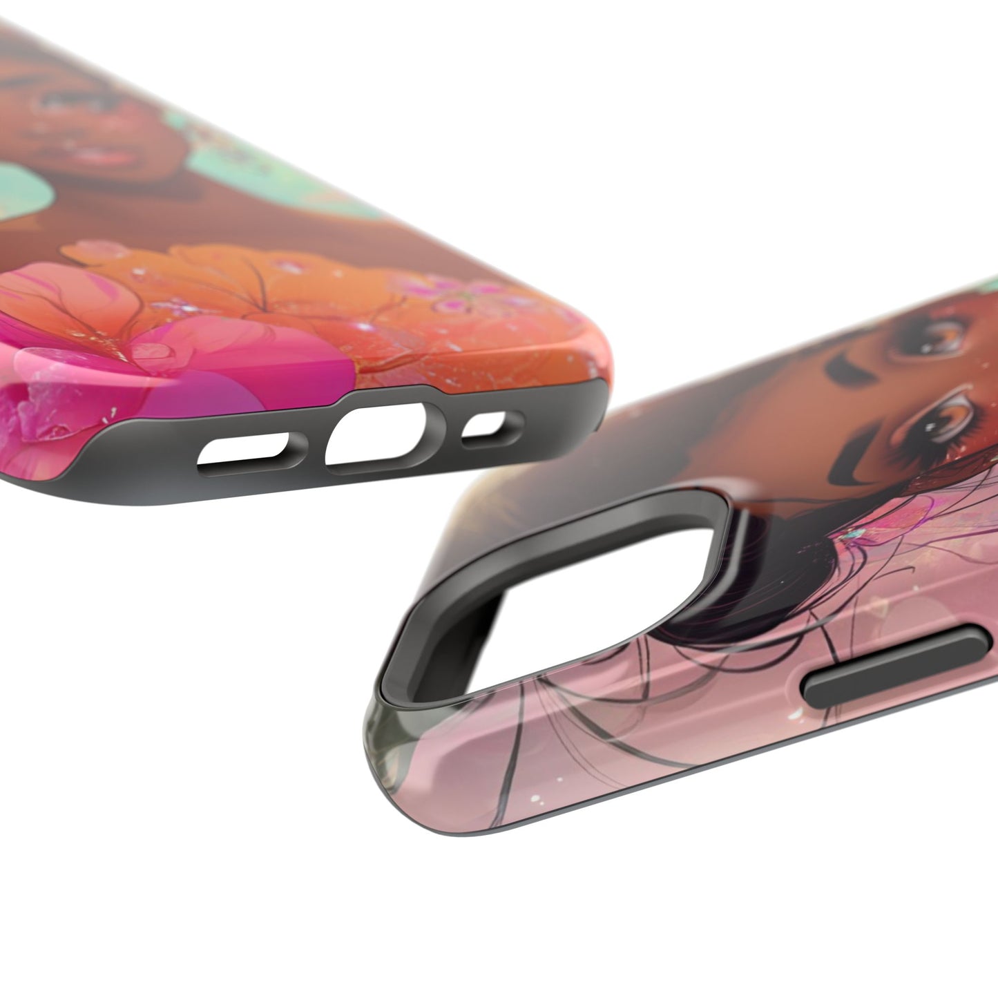 Artistic Magnetic Tough Case - Floral Beauty Design for iPhone