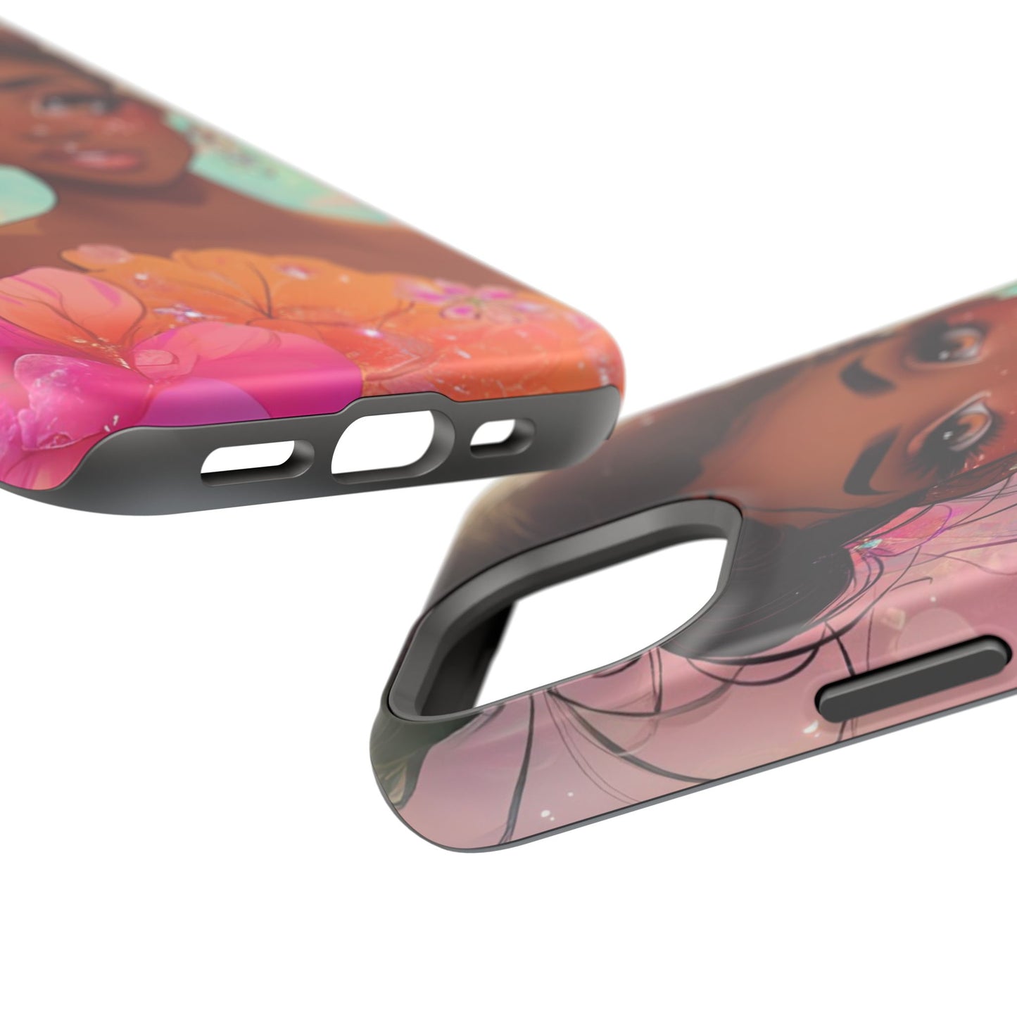 Artistic Magnetic Tough Case - Floral Beauty Design for iPhone