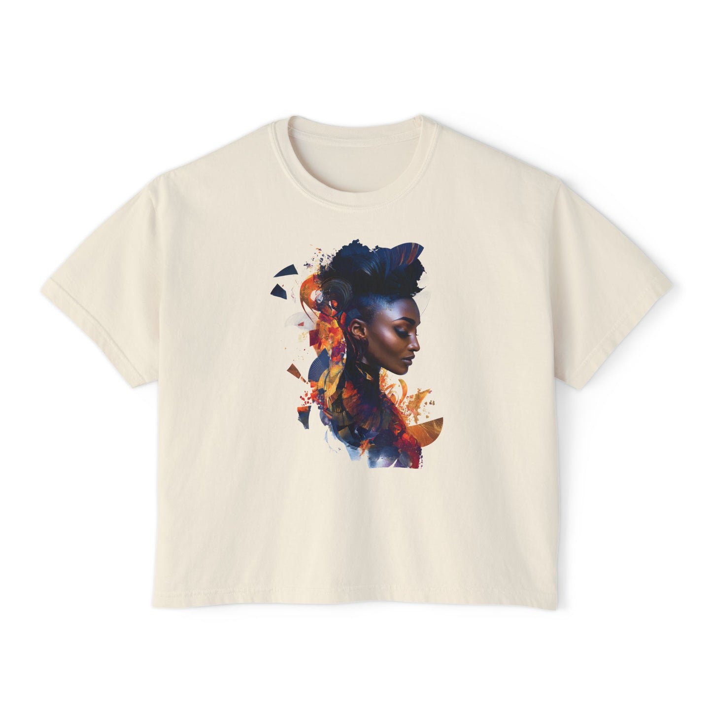 Artistic Women's Boxy Tee - Stylish Graphic for Creative Souls