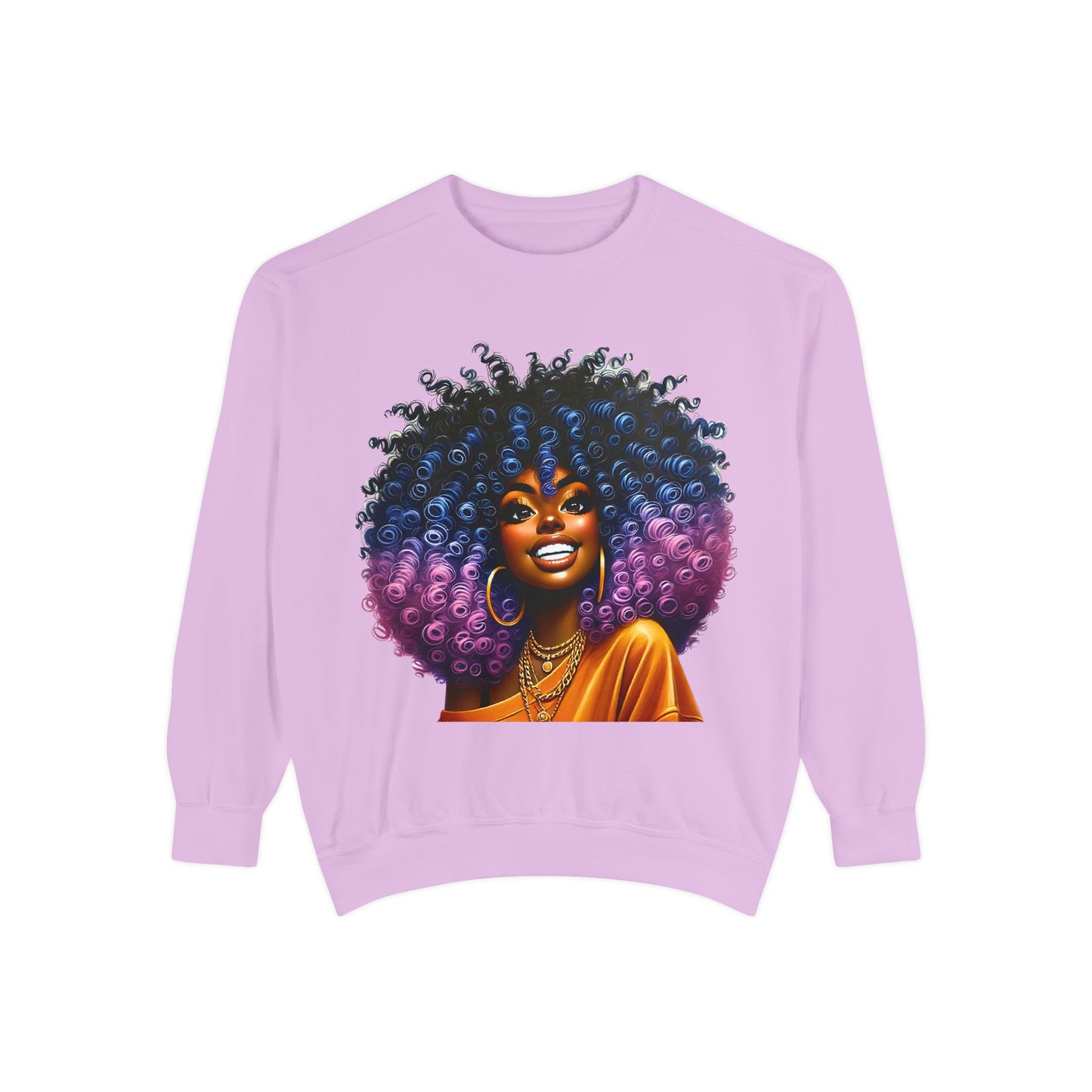 Artistic Afro Sweatshirt - Unisex Garment-Dyed Style