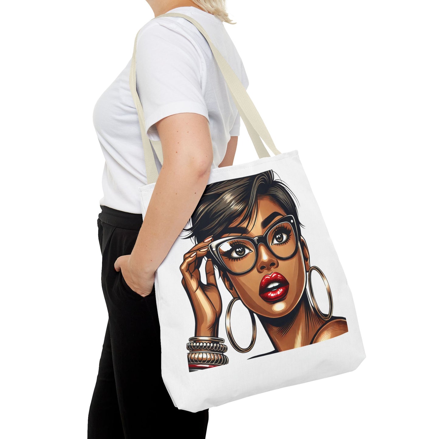 Stylish Black Girl Tote Bag - Fashionable Eco-Friendly Shopping Bag