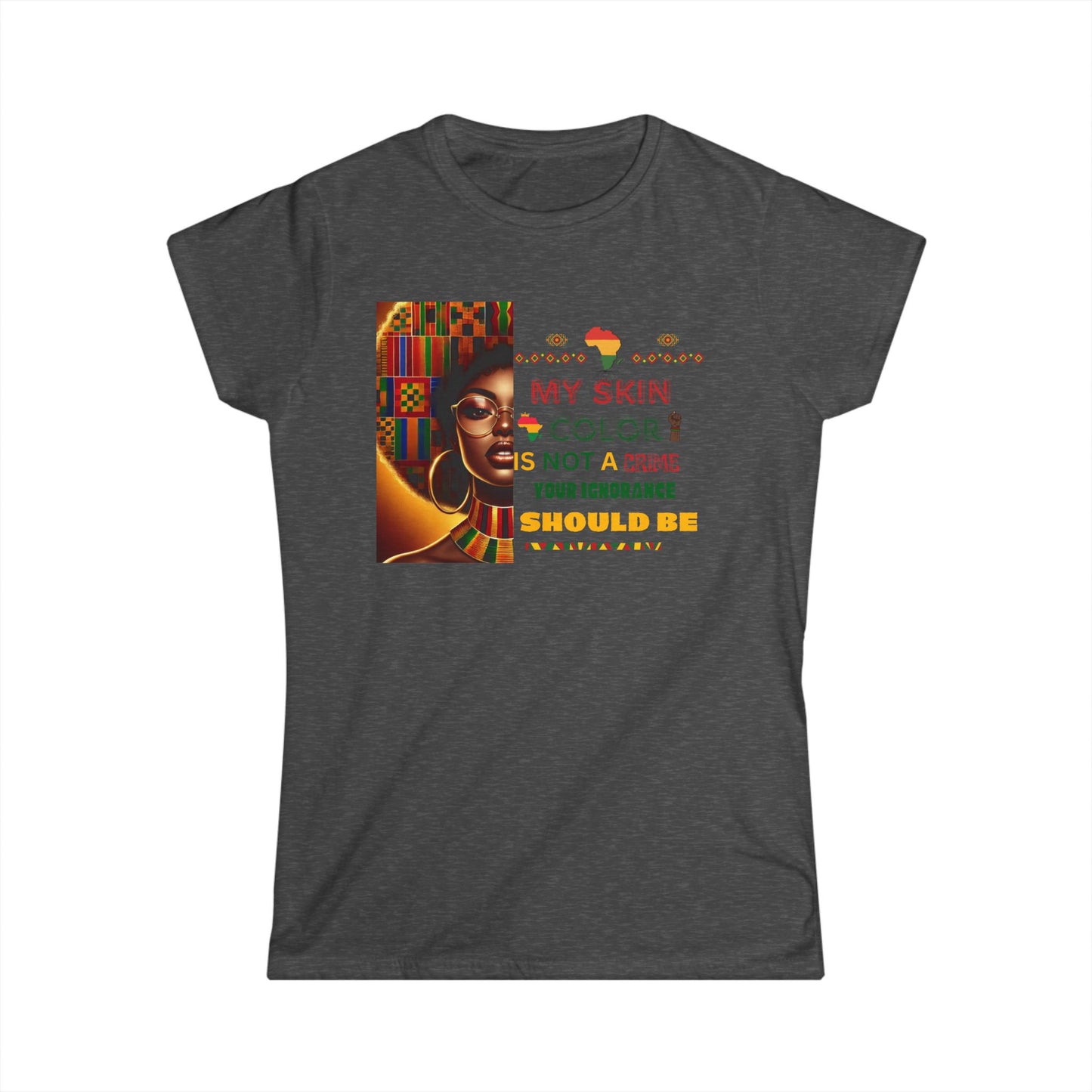 Empowering Women's Softstyle Tee, Affirmation Shirt, Black History Month Gift, Cultural Statement Top, Everyday Confidence Tee