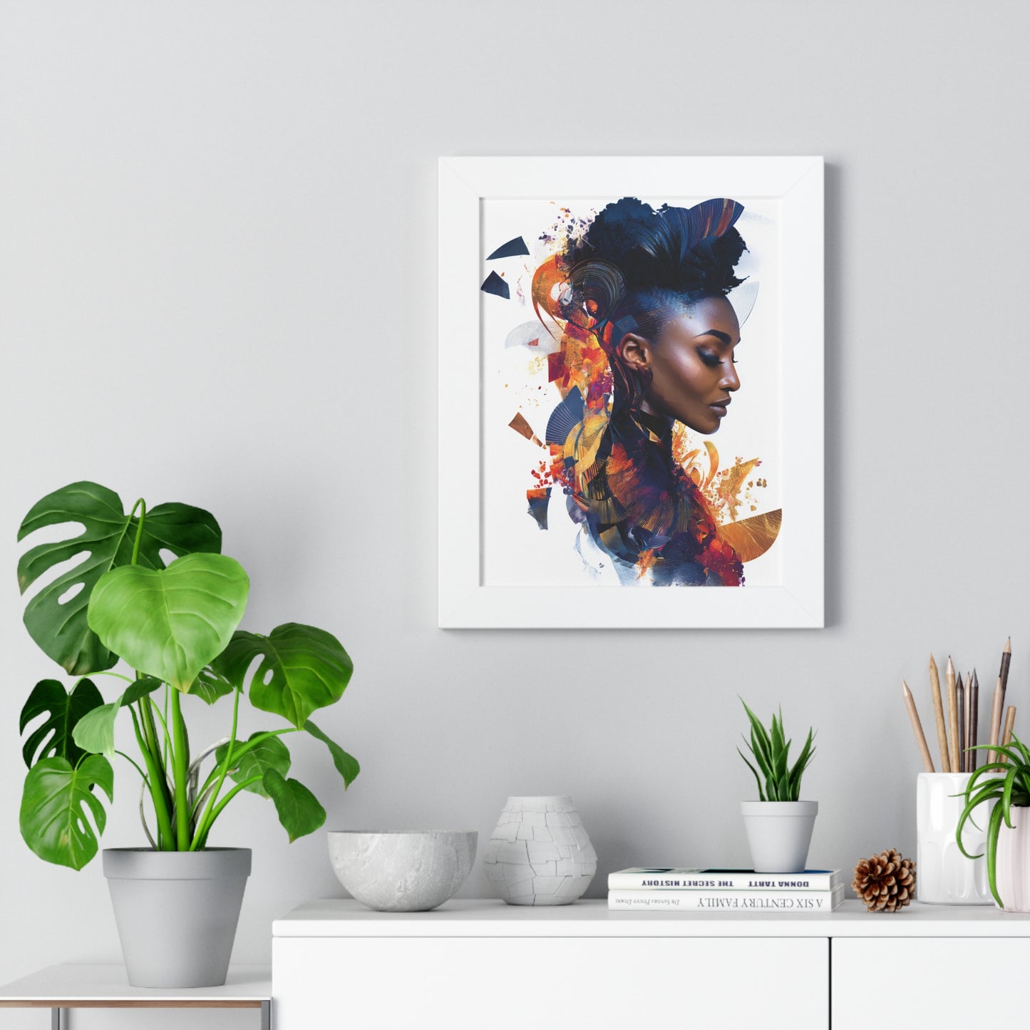 Empowering Framed Vertical Poster | Bold African Heritage Wall Art
