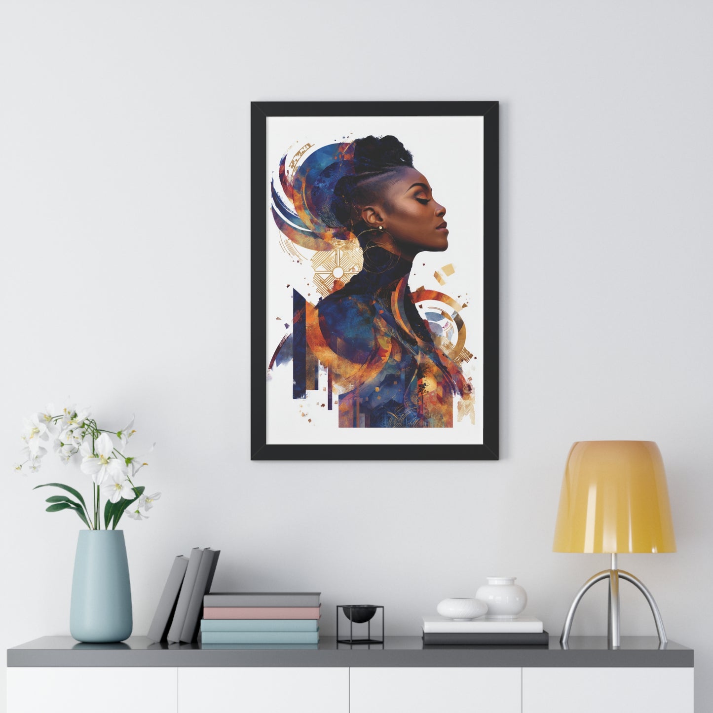 Modern Woman Framed Poster - Artistic Wall Art Decor