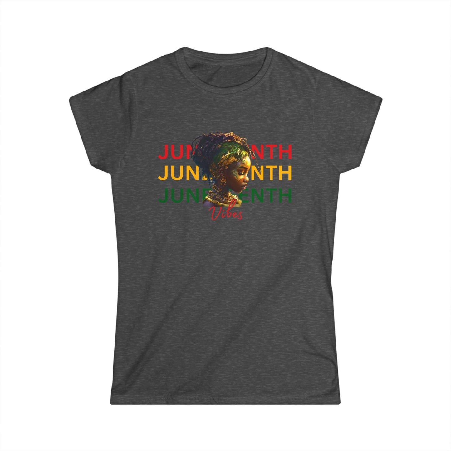 Juneteenth Vibes Women's Softstyle Tee, Black History Month Shirt, Affirmation Tee, Celebration Top, Comfortable Graphic T-Shirt