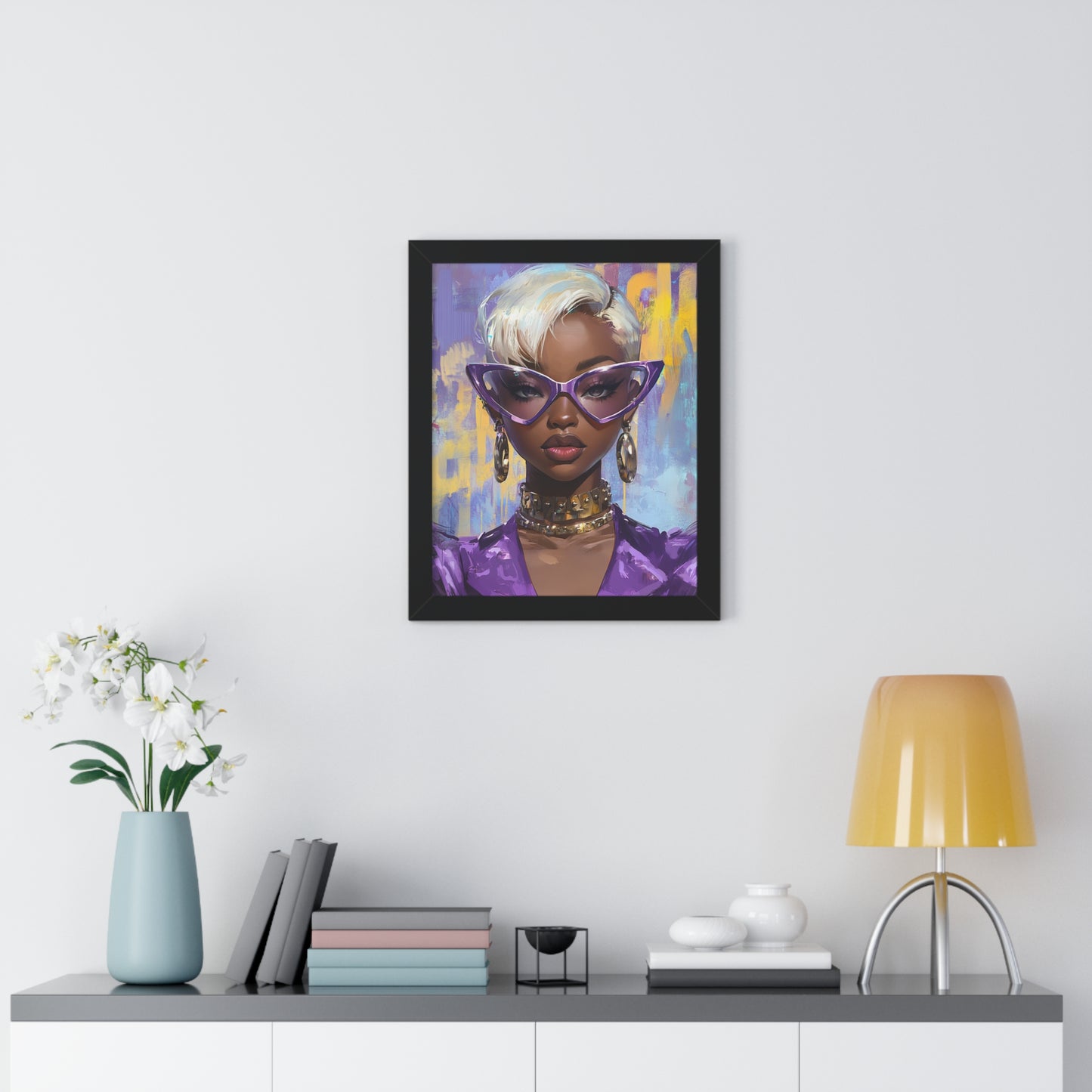 Stylish Framed Vertical Poster - Glamorous Art for Chic Decor