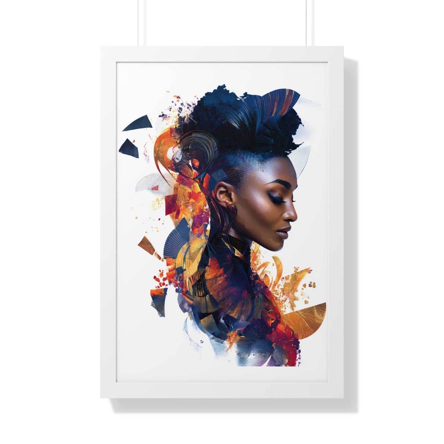 Empowering Framed Vertical Poster | Bold African Heritage Wall Art