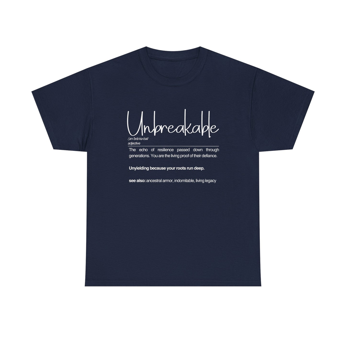 Unbreakable Unisex Heavy Cotton Tee | The Echo of Resilience, Everyday Wear, Motivational Apparel