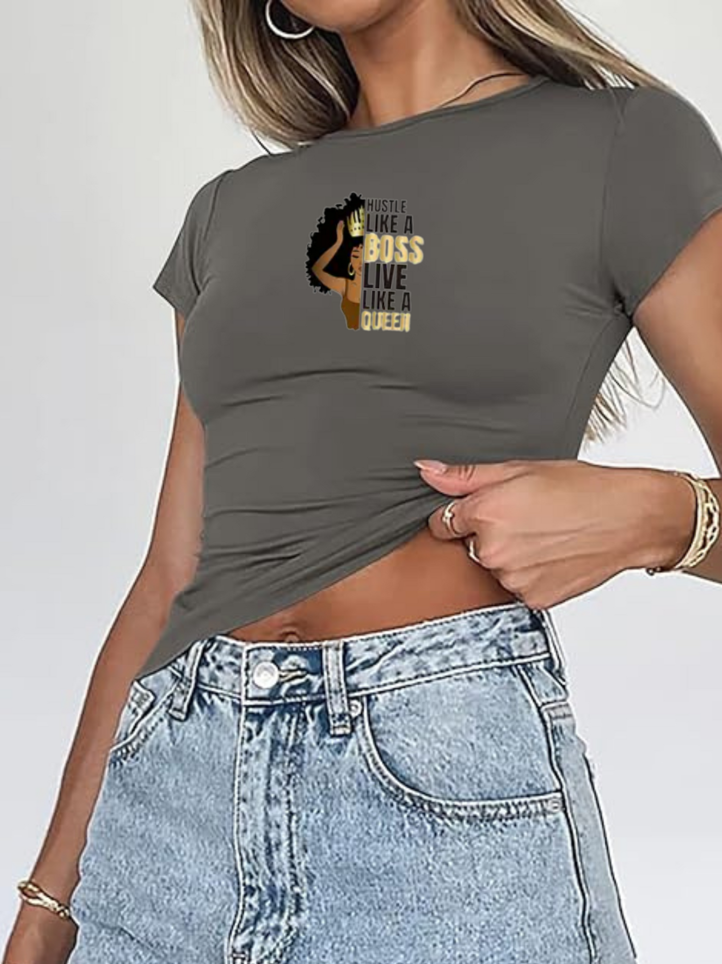 Graphic Crewneck Short Sleeve T-Shirts Tops