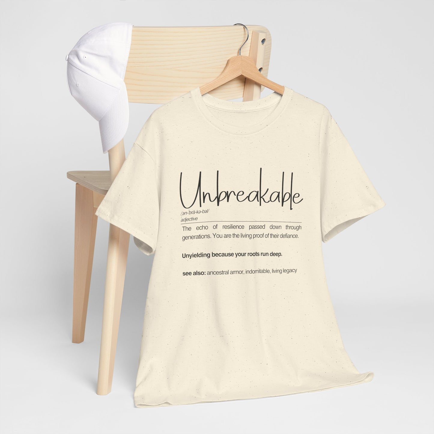 Unbreakable Message T-Shirt, Inspirational Gift, Unisex Cotton Tee, Motivational Apparel, Everyday Wear, Positive Vibes
