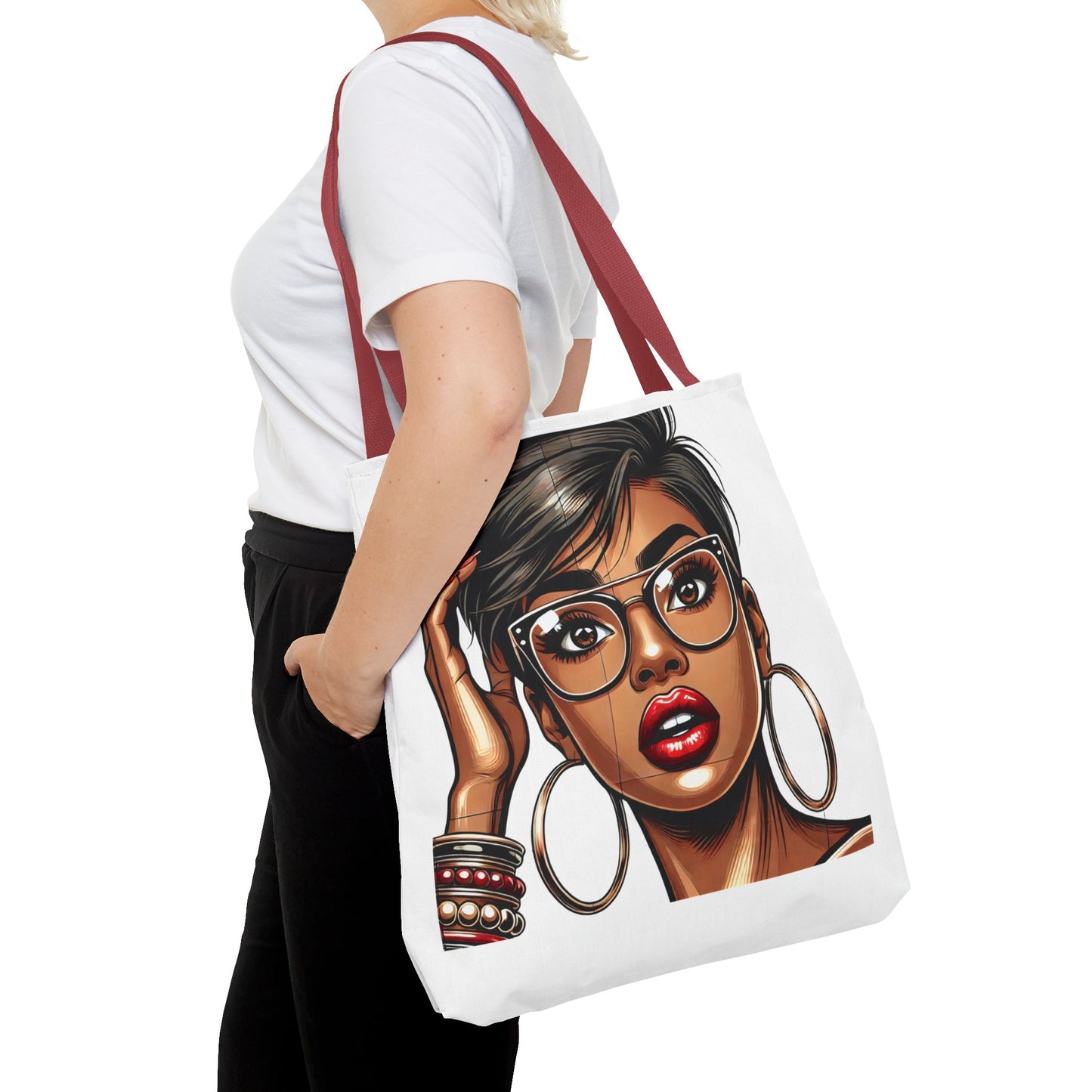 Chic Fashionista Tote Bag with Stylish Graphic Design