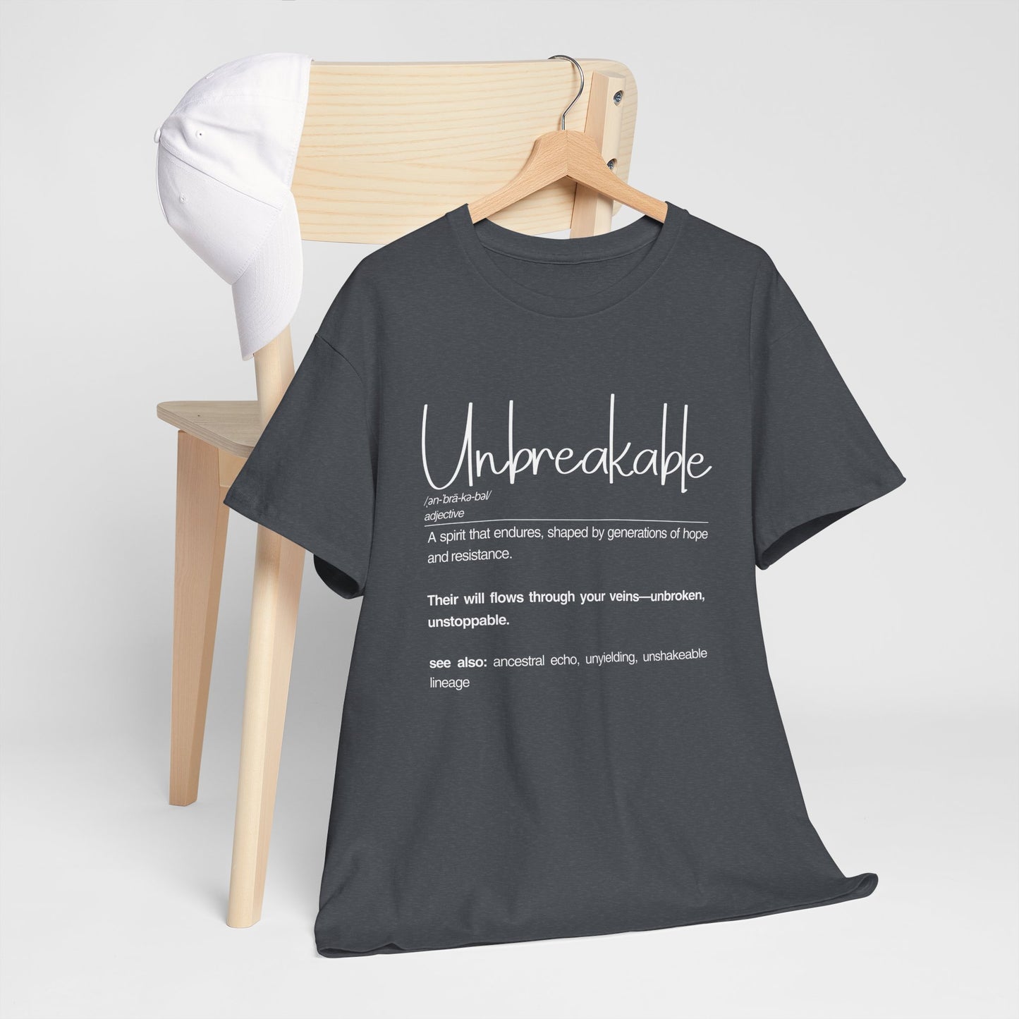 Unbreakable Unisex Heavy Cotton Tee | Inspirational Shirt, Casual Wear, Gifts for Friends, Motivational Apparel, Everyday Comfort