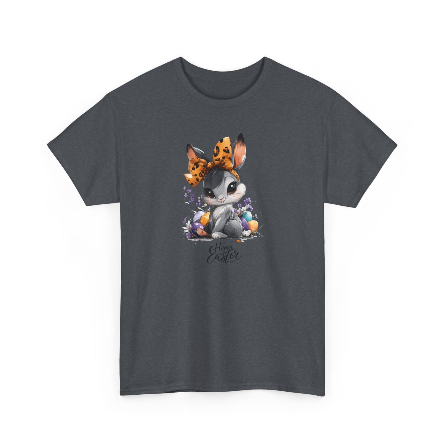 Cute Bunny Floral Unisex Heavy Cotton Tee