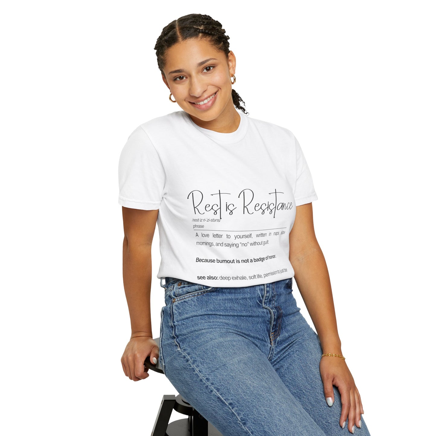 Rest is Resistance Inspirational T-shirt, A love letter to yourself, written in naps, Unisex Comfort Tee, Mindfulness Shirt, Casual Wear
