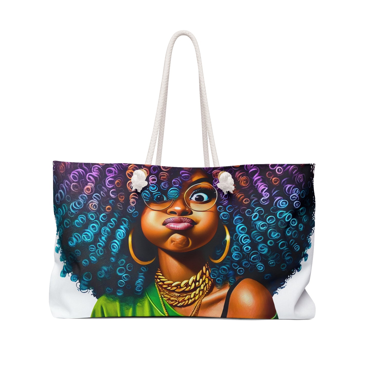 Vibrant Afro Chic Weekender Bag - Perfect for Travel & Stylish Outings