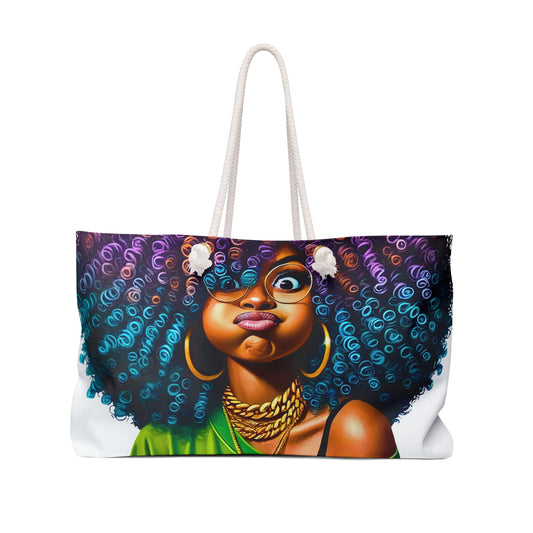 Vibrant Afro Chic Weekender Bag - Perfect for Travel & Stylish Outings