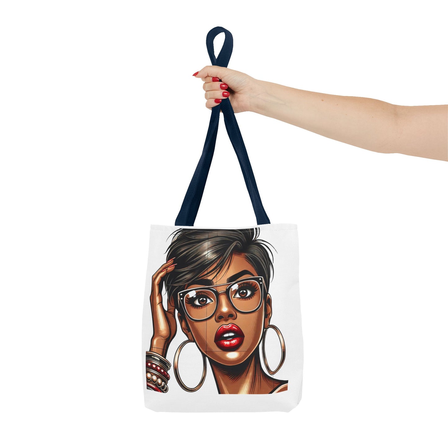 Chic Fashionista Tote Bag with Stylish Graphic Design