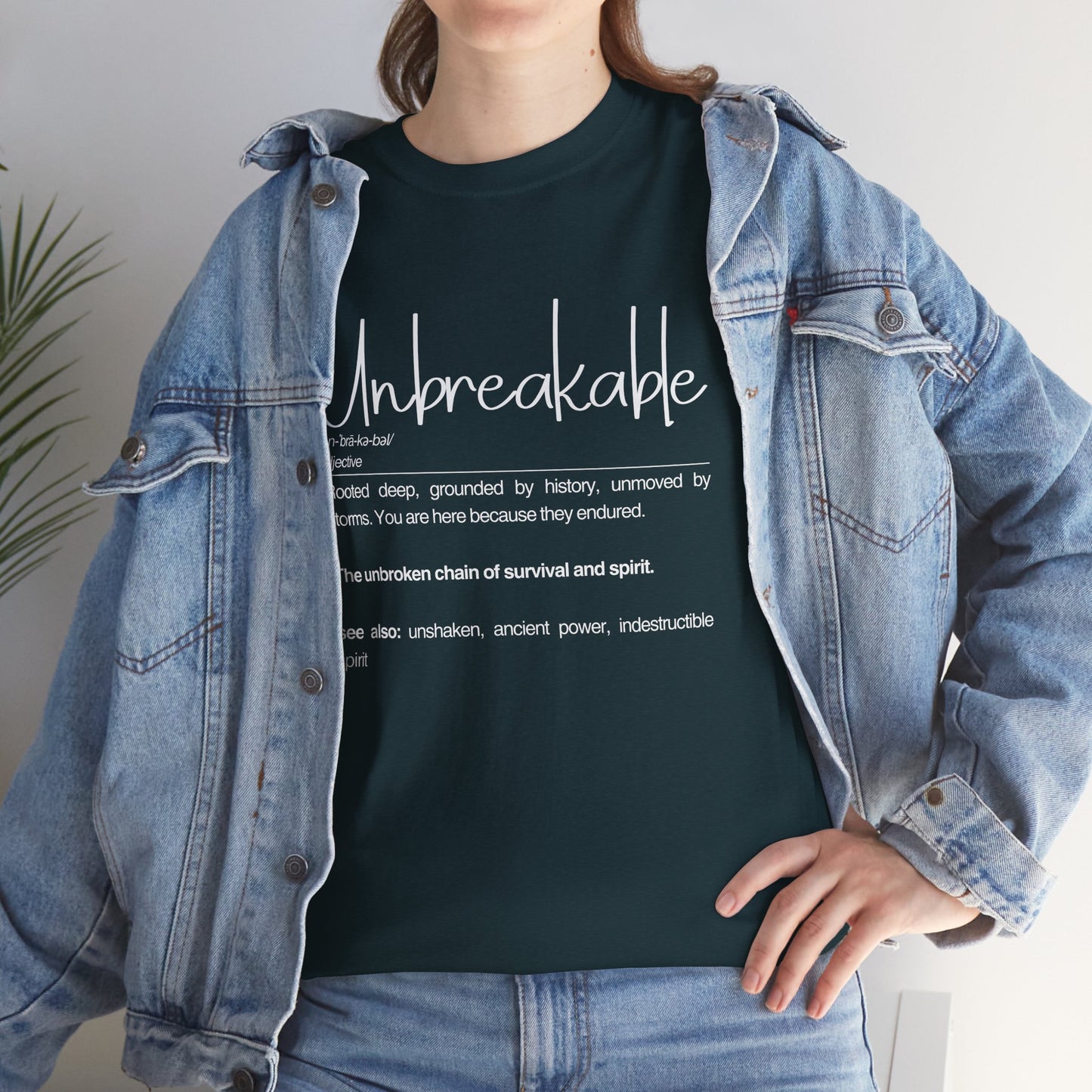 Unbreakable Definition Tee | Unisex Heavy Cotton Shirt, Vintage Inspirational Gift, Casual Wear, Motivational Quote T-Shirt
