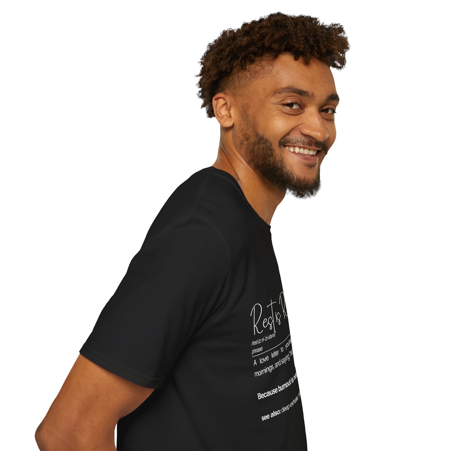 Rest is Resistance - A love letter to yourself Unisex Soft style Tee, Gift for Mental Health Awareness