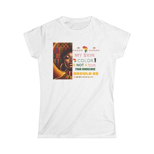 Empowering Women's Softstyle Tee, Affirmation Shirt, Black History Month Gift, Cultural Statement Top, Everyday Confidence Tee