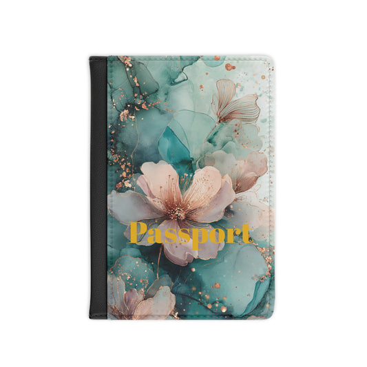 Floral Passport Cover for Travelers - Stylish Travel Document Holder
