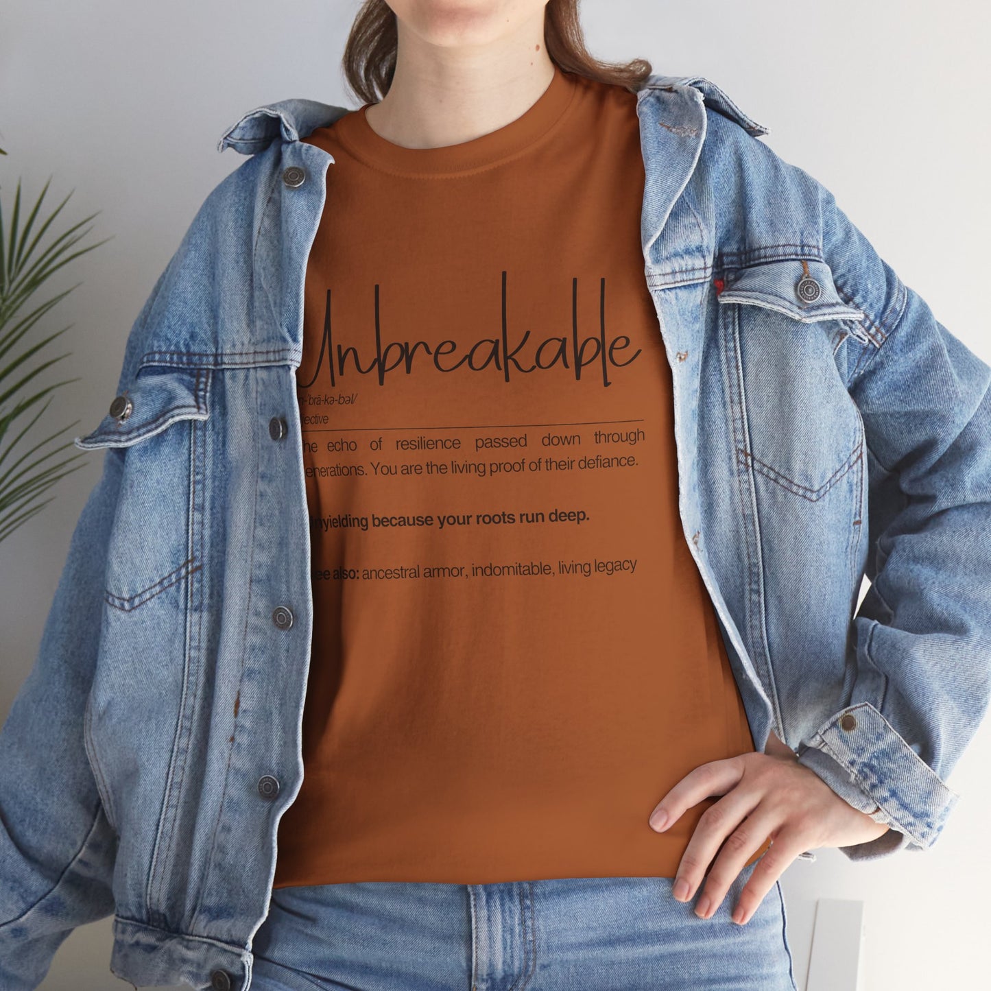Unbreakable Message T-Shirt, Inspirational Gift, Unisex Cotton Tee, Motivational Apparel, Everyday Wear, Positive Vibes