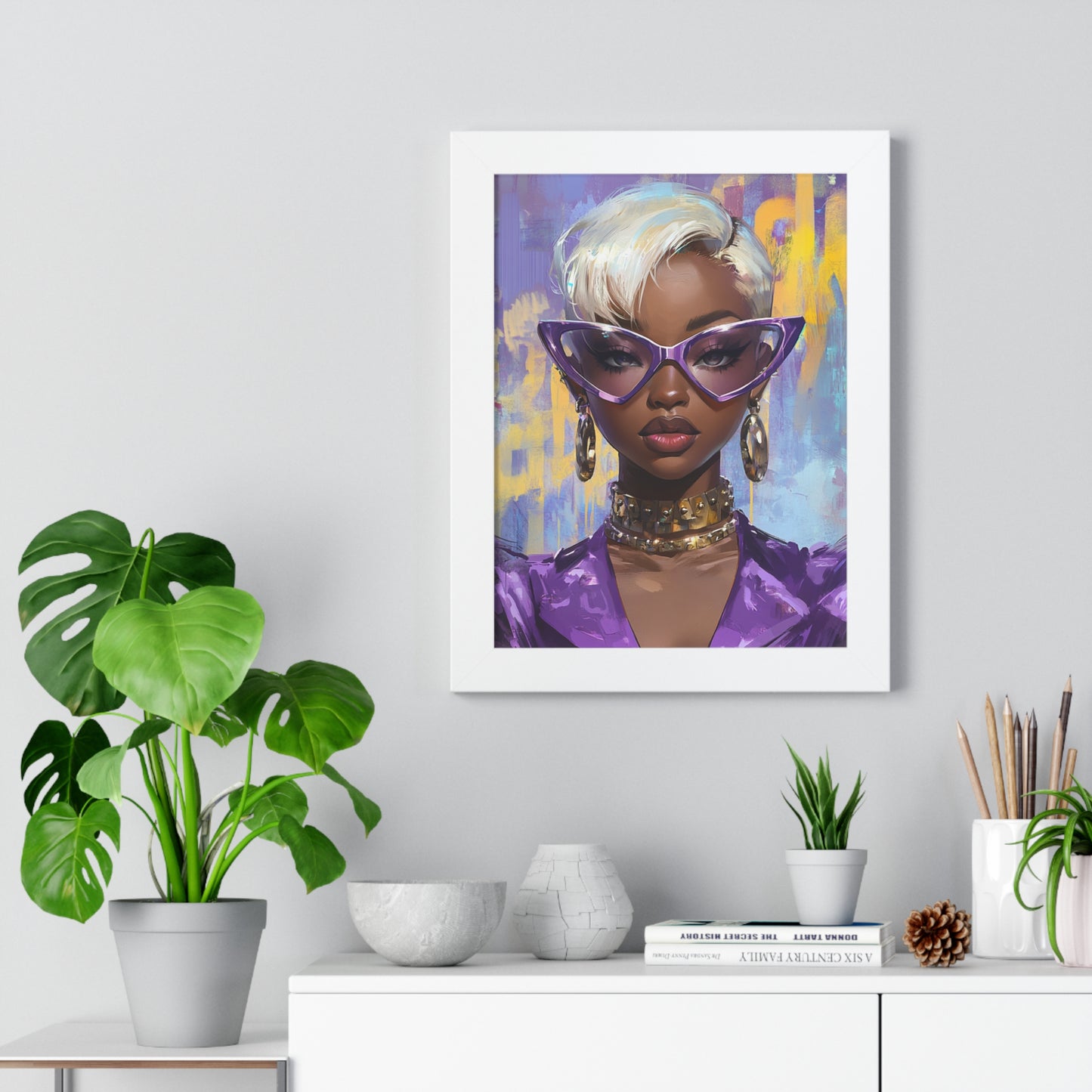 Stylish Framed Vertical Poster - Glamorous Art for Chic Decor