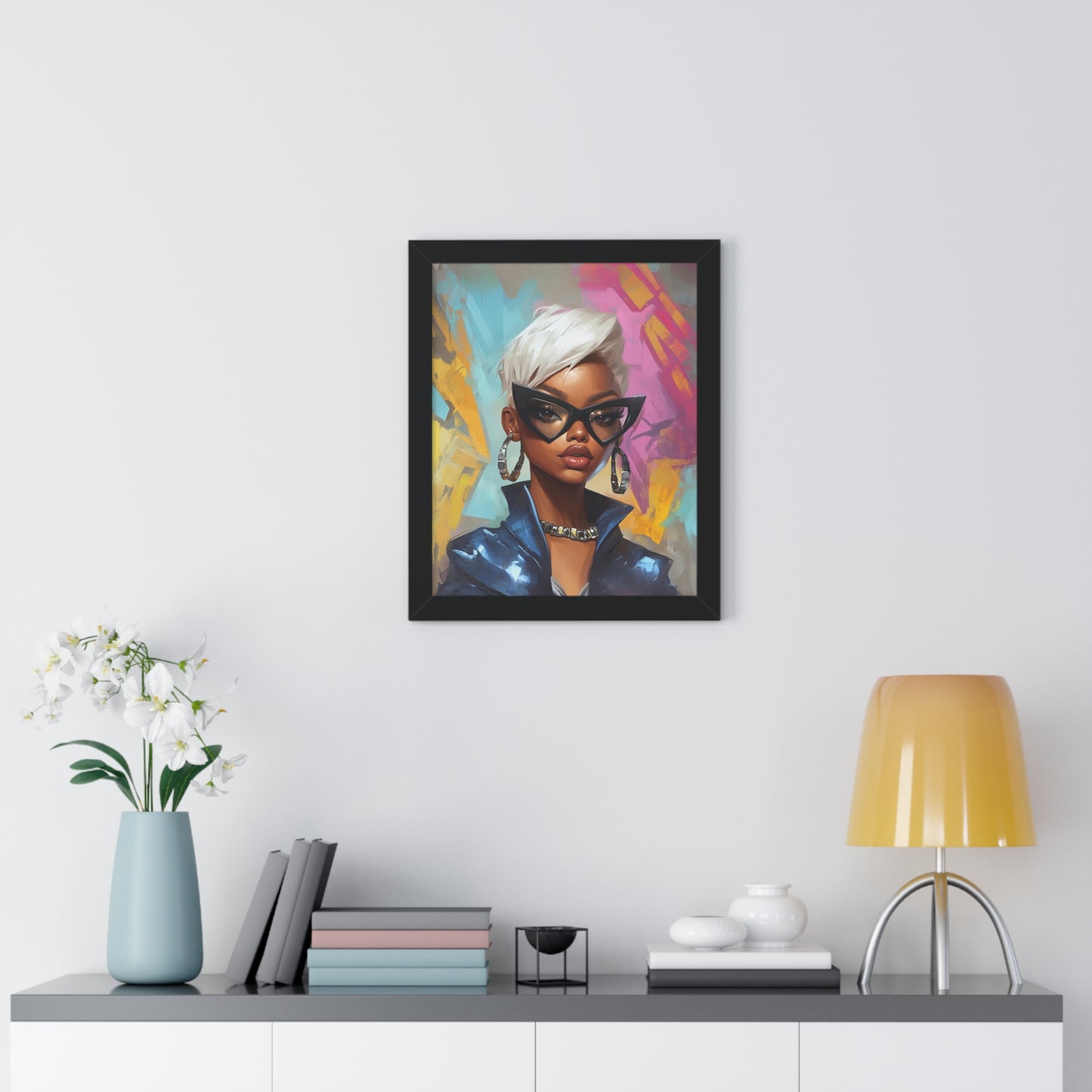 Stylish Framed Vertical Poster - Chic Modern Art for Trendy Home Decor