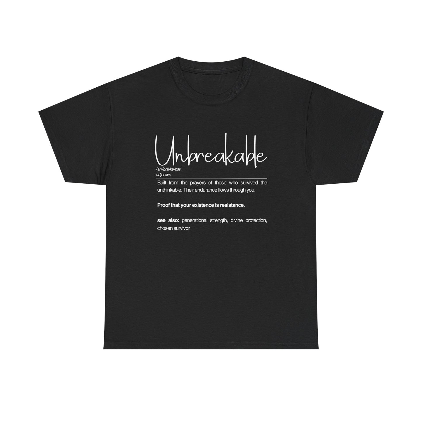 Unbreakable Unisex Cotton Tee - Built from the Prayers, for Everyday Wear, Cool Graphic T-Shirt, Gift for Him and Her