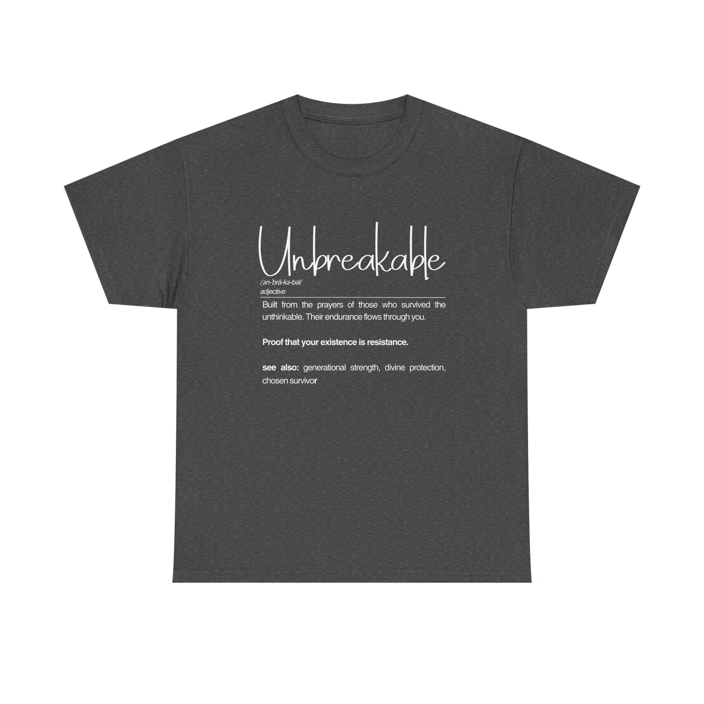 Unbreakable Unisex Cotton Tee - Built from the Prayers, for Everyday Wear, Cool Graphic T-Shirt, Gift for Him and Her