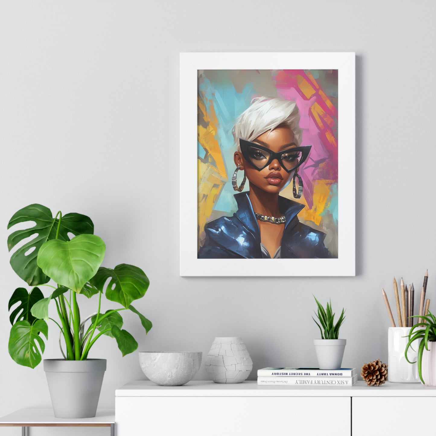 Stylish Framed Vertical Poster - Chic Modern Art for Trendy Home Decor