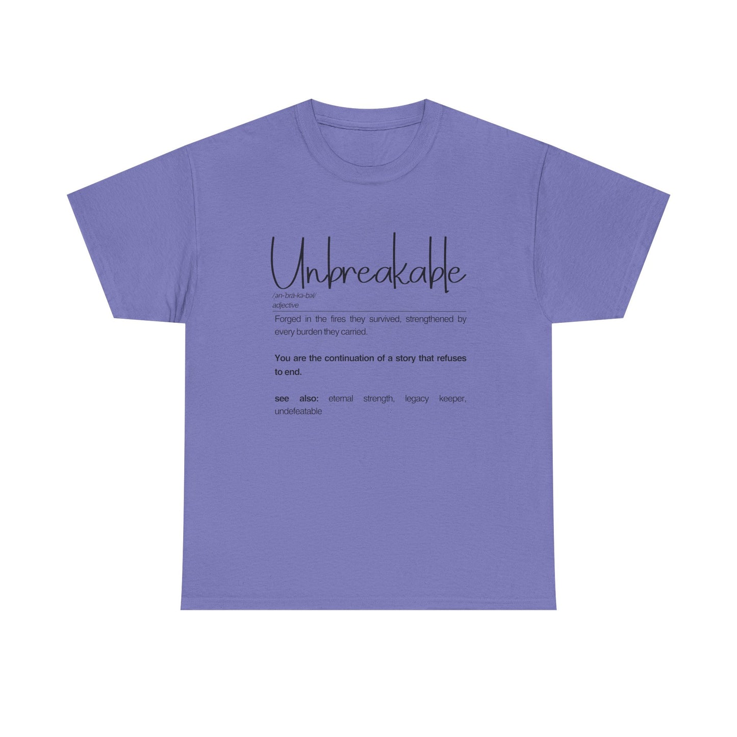 Unbreakable Inspirational Tee, Motivational Gift, Unisex Cotton Shirt, Self-Improvement Apparel, Casual Everyday Wear